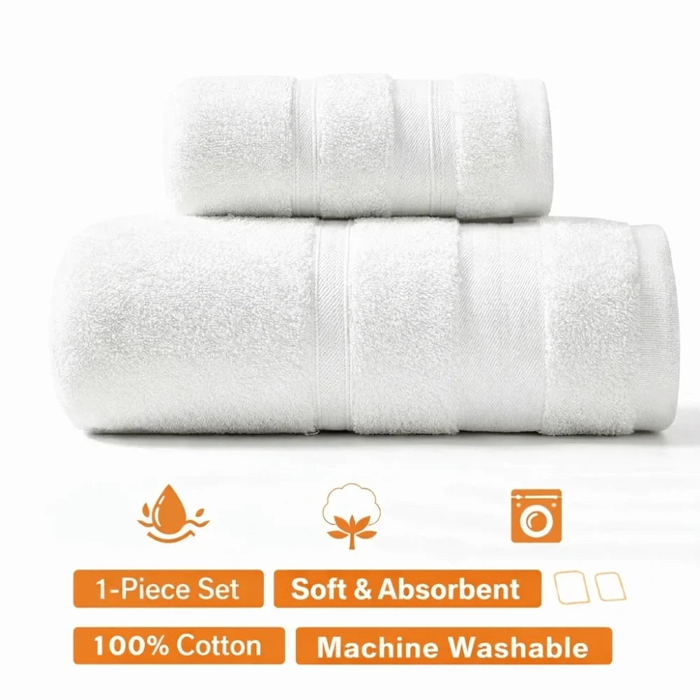 Soft Absorbent Cotton Bath Sheet & Face Towel – Hotel Quality