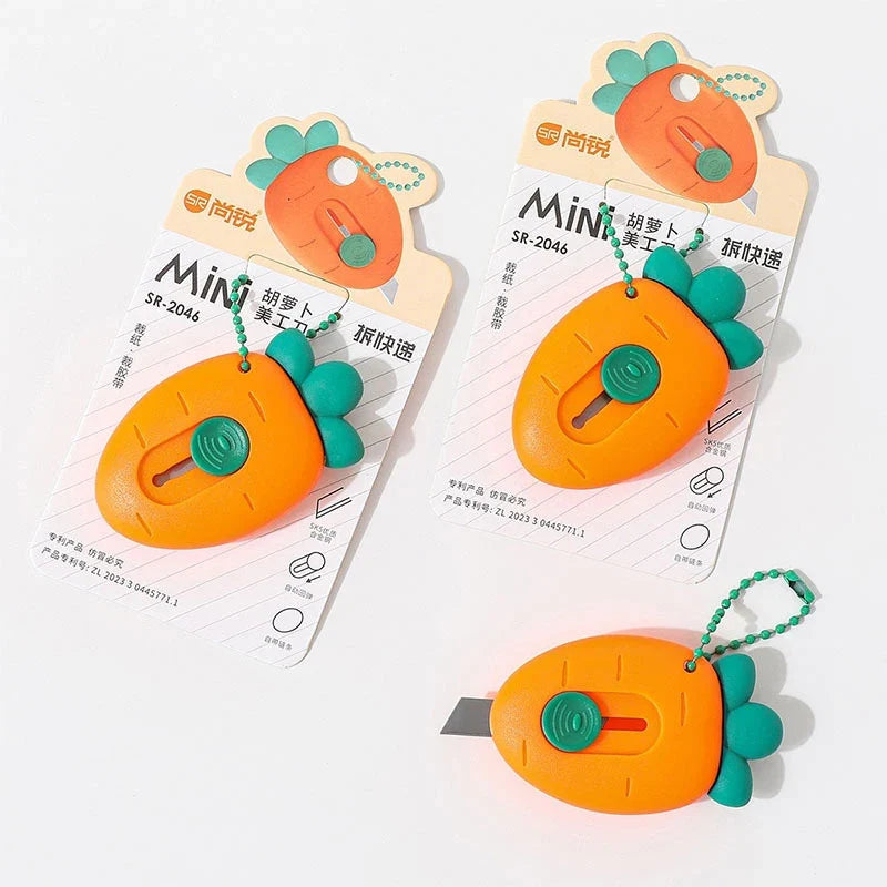 Cute Mini Art Utility Knife Set – Fruit Themes, 1 or 3 Pcs