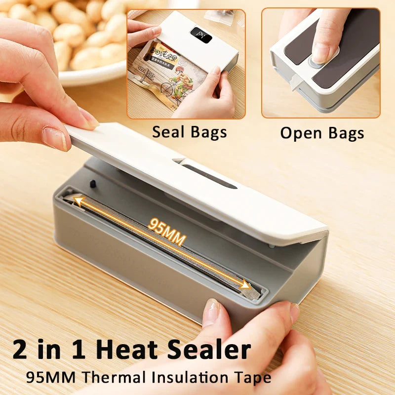 Raugee 2-in-1 Mini Handheld Bag Sealer & Cutter | USB Rechargeable