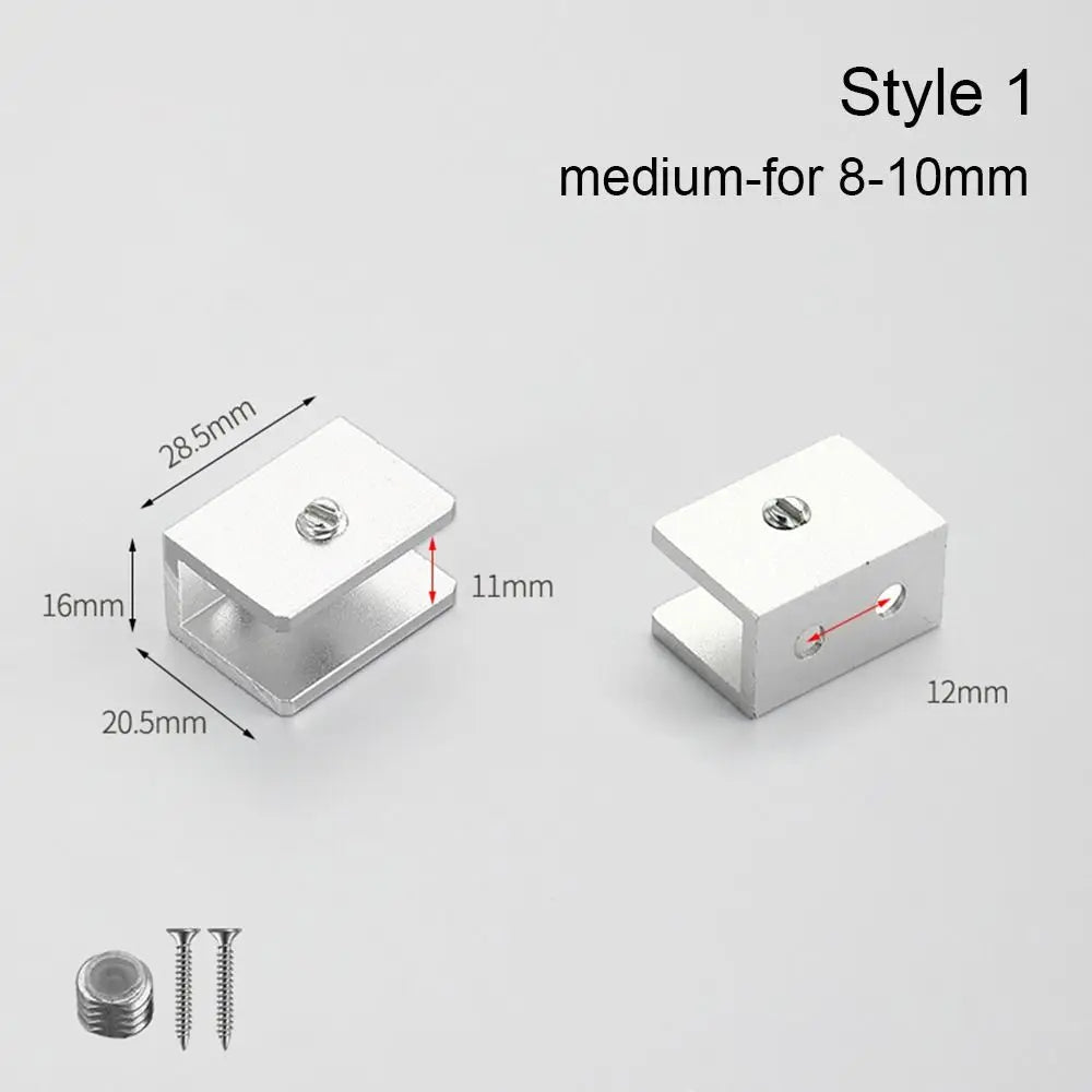 Zinc Alloy Glass Shelf Clamp Bracket for 6–12mm Glass