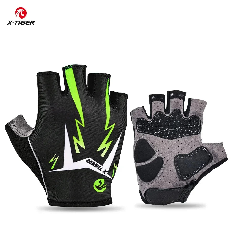 X-TIGER Half-Finger MTB Cycling Gloves | Anti-Slip Breathable
