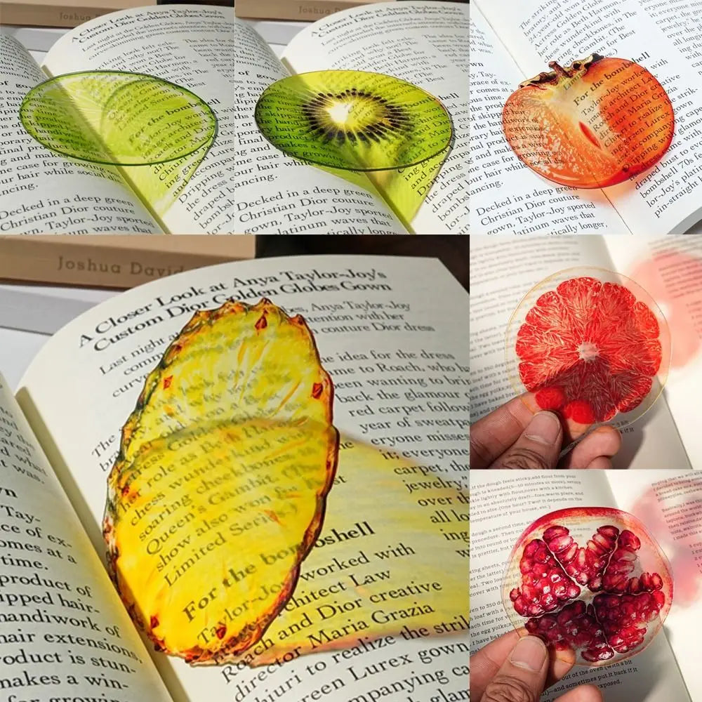 Cute Cartoon Fruit Acrylic Bookmark – Translucent Color