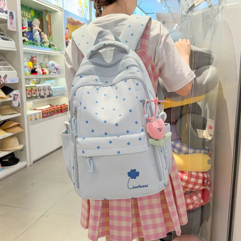 Four-Leaf Clover Backpack Women – Large Lightweight School Bag