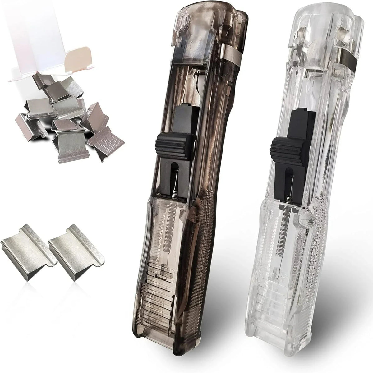 Paper Clip Dispenser with 50 Steel Clips | Desktop Organizer