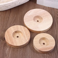 Round Solid Wood Table Lamp Base – 10cm 12cm 15cm DIY Stand