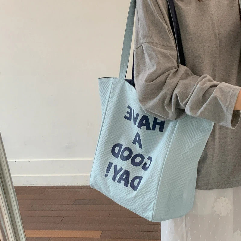 Women's Large Canvas Tote Shoulder Bag – Casual Commuter