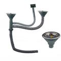 Stainless Steel Kitchen Sink Drain Pipe Set – Single/Double Slot