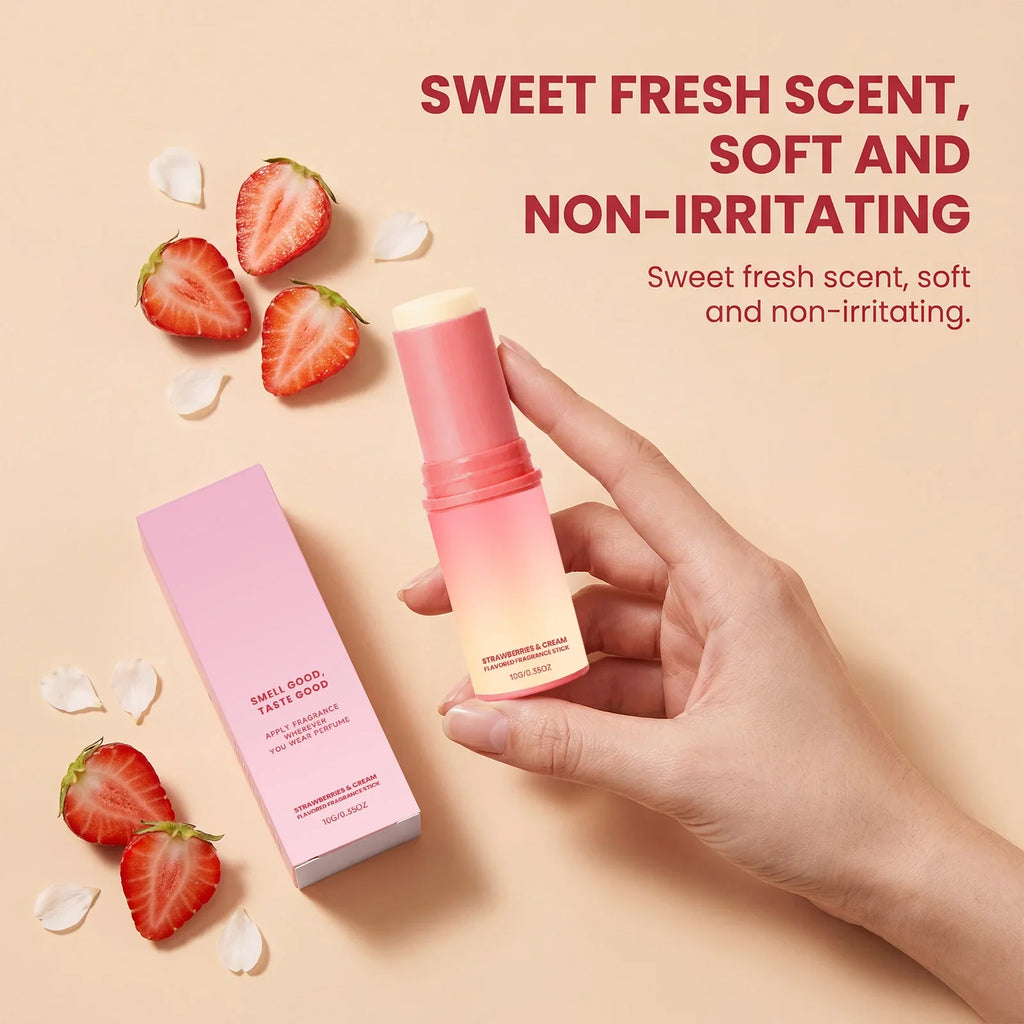 Strawberry Cream Solid Perfume Stick – Portable Fruity Balm