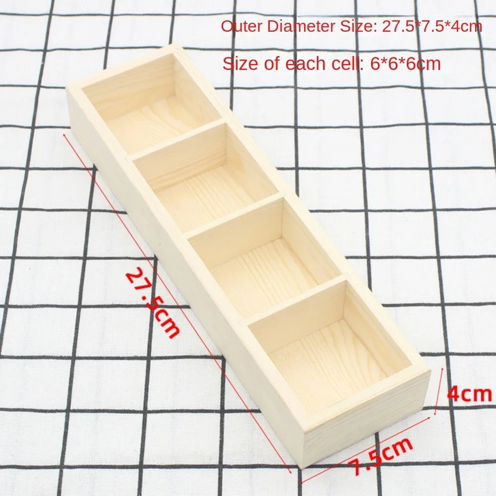 Solid Wood Tea Bag Holder – Retro Vintage Desktop Organizer