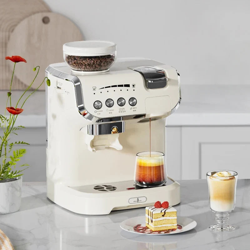 DUTRIEUX 6-in-1 Multi-Capsule Espresso Maker with Grinder