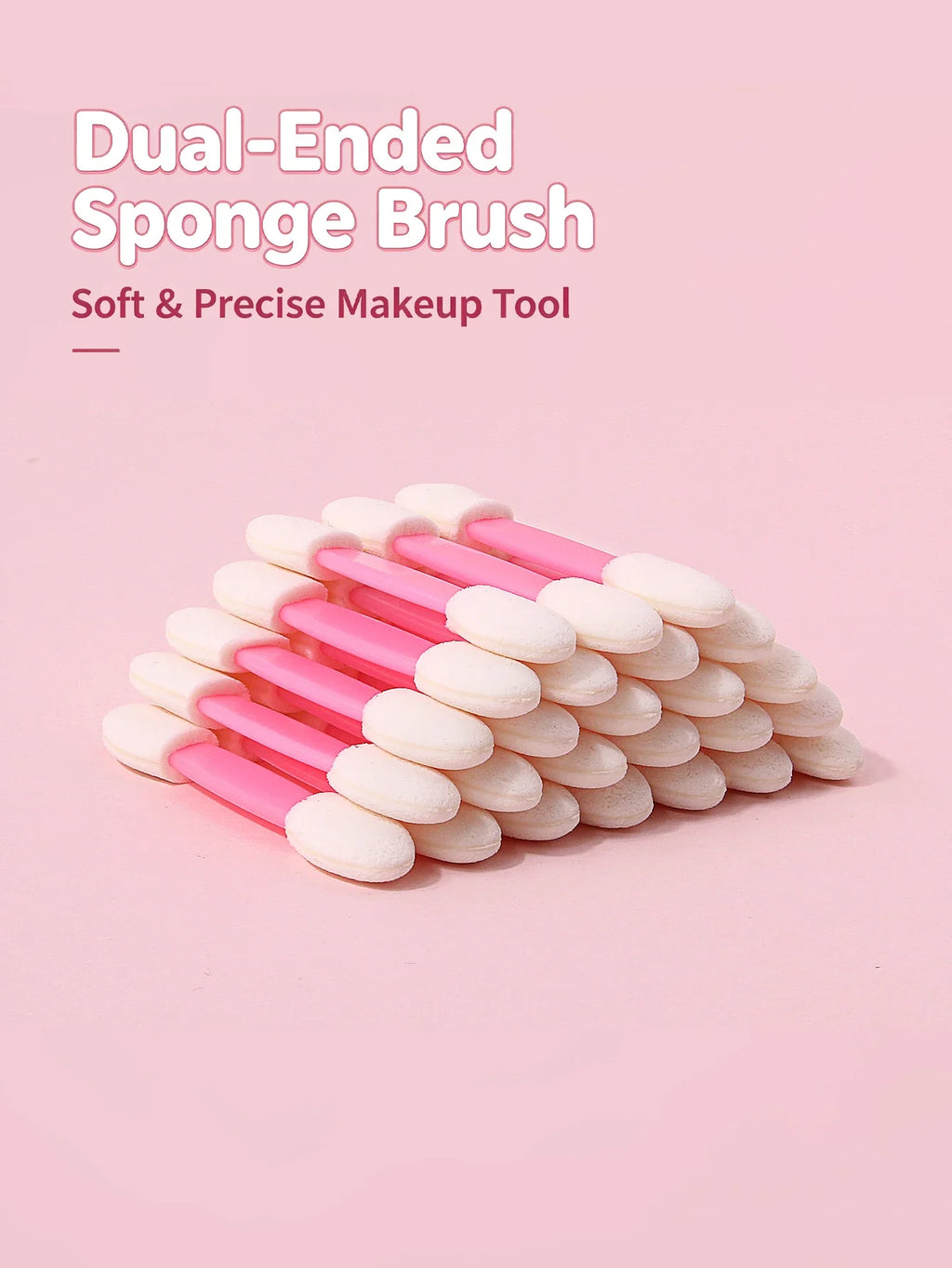 25Pcs Double-Sided Nail Art Brush & Powder Applicator Sponge Set