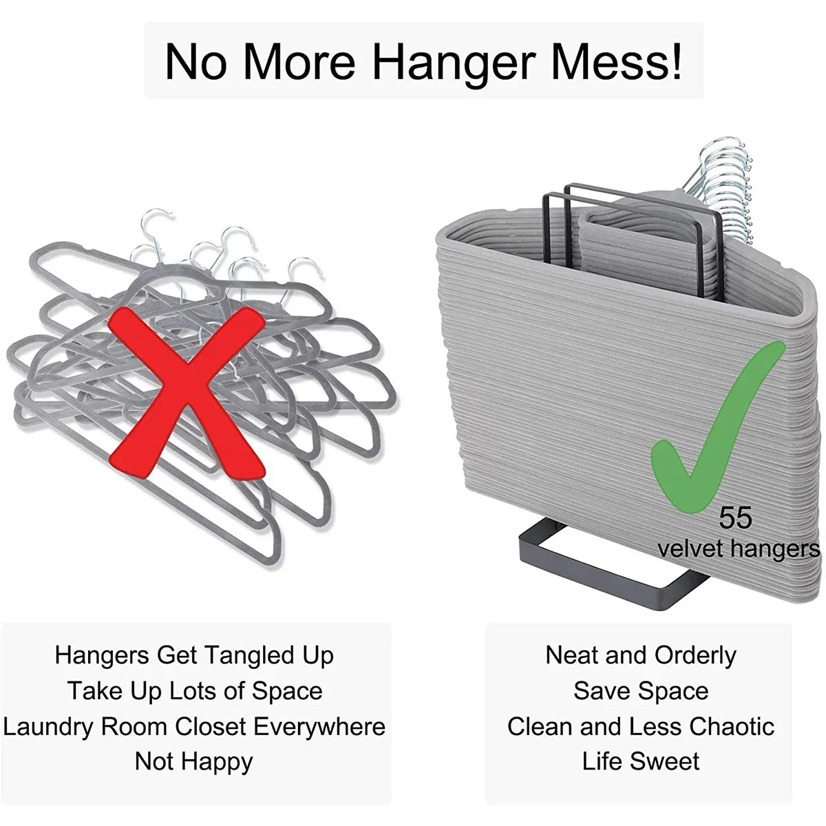 Willstar Large Hanger Stacker Rack – Stainless Steel Organizer