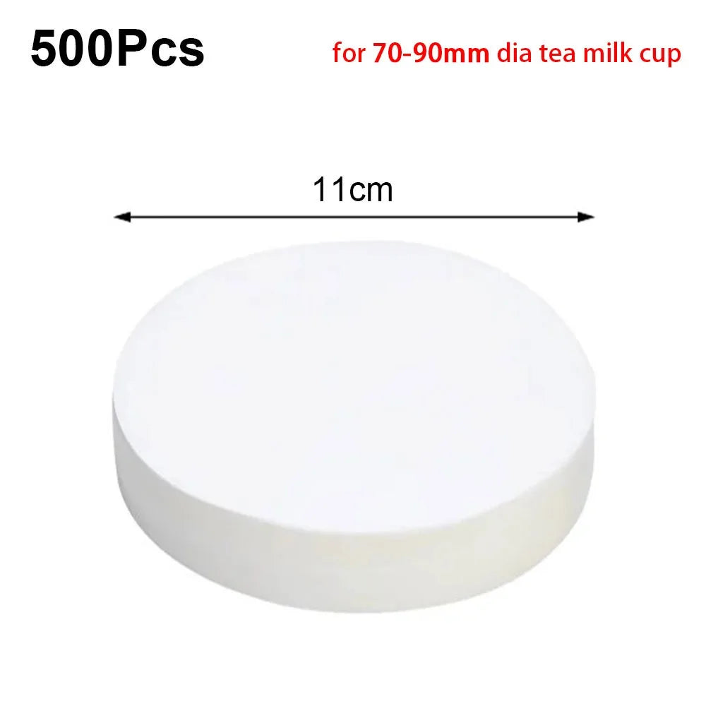 500Pcs Disposable Leakproof Sealing Paper for Beverage Cups