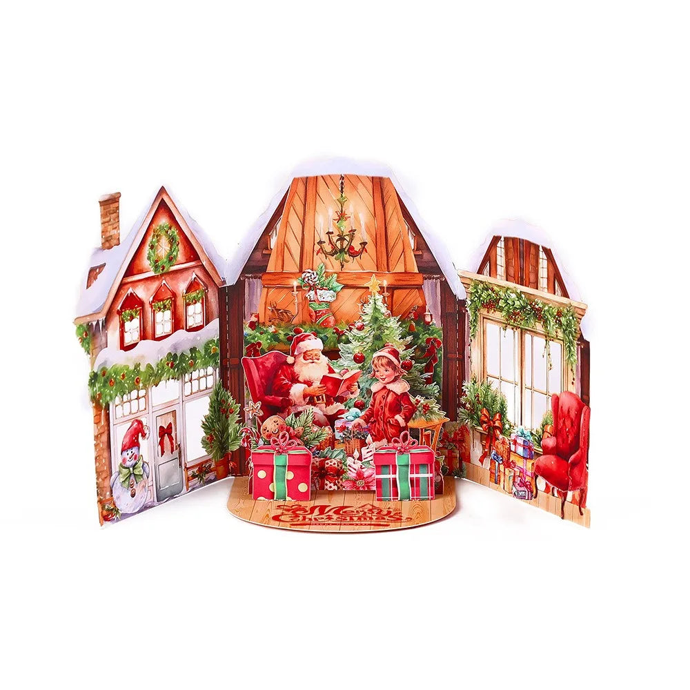 3D Pop-Up Christmas Cards – Santa & Xmas Tree Multicolor