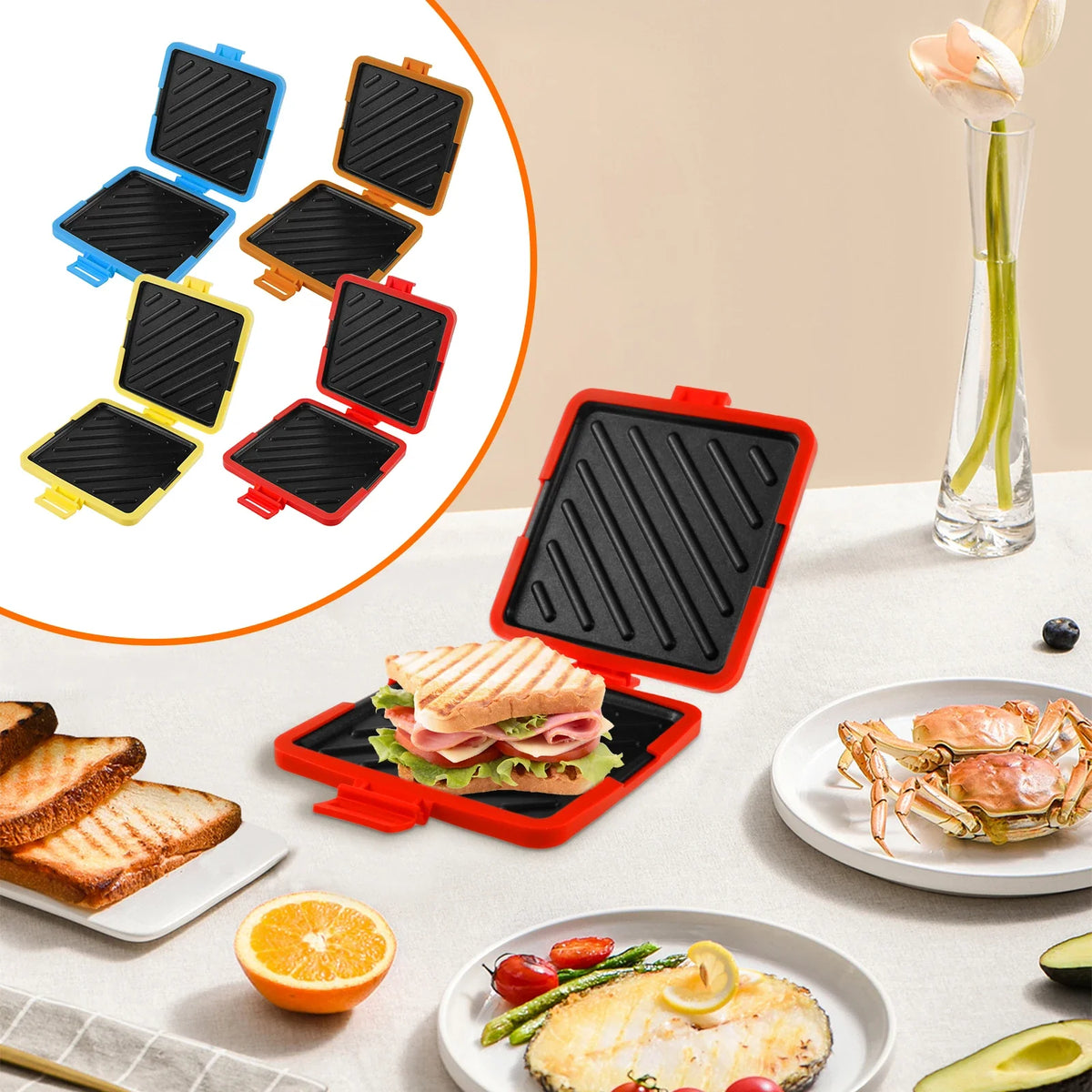 Nixie Microwave Sandwich Maker – Nonstick Crispy Toastie