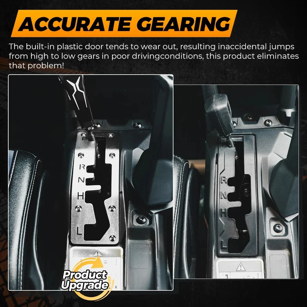 Stainless Steel Shift Gate Plate – Can-Am Maverick X3 2017-2025