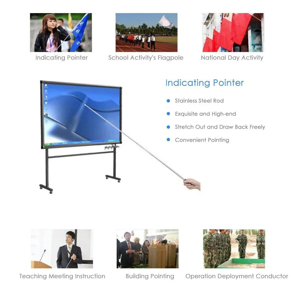 Telescopic Handheld Flag Pole 1.2M–2M | Tour Guide & Teacher