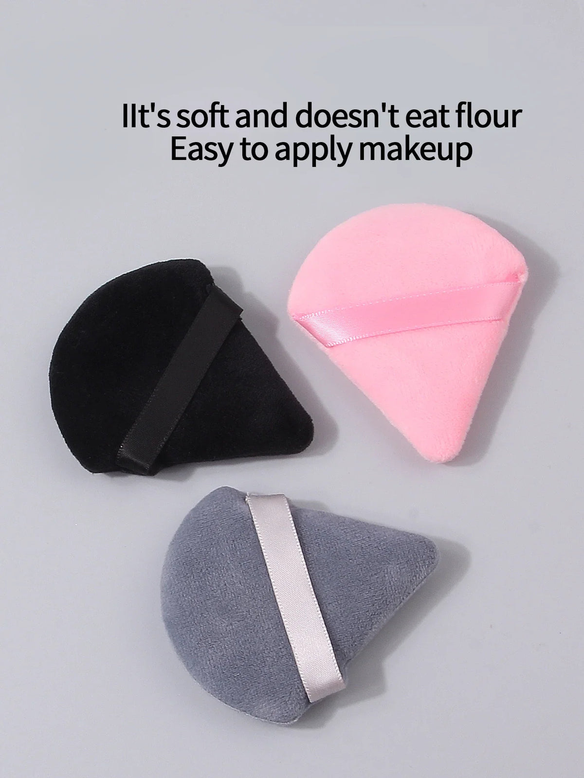 Triangular Flocking Powder Puffs Set of 3 – Nixie Loose Powder
