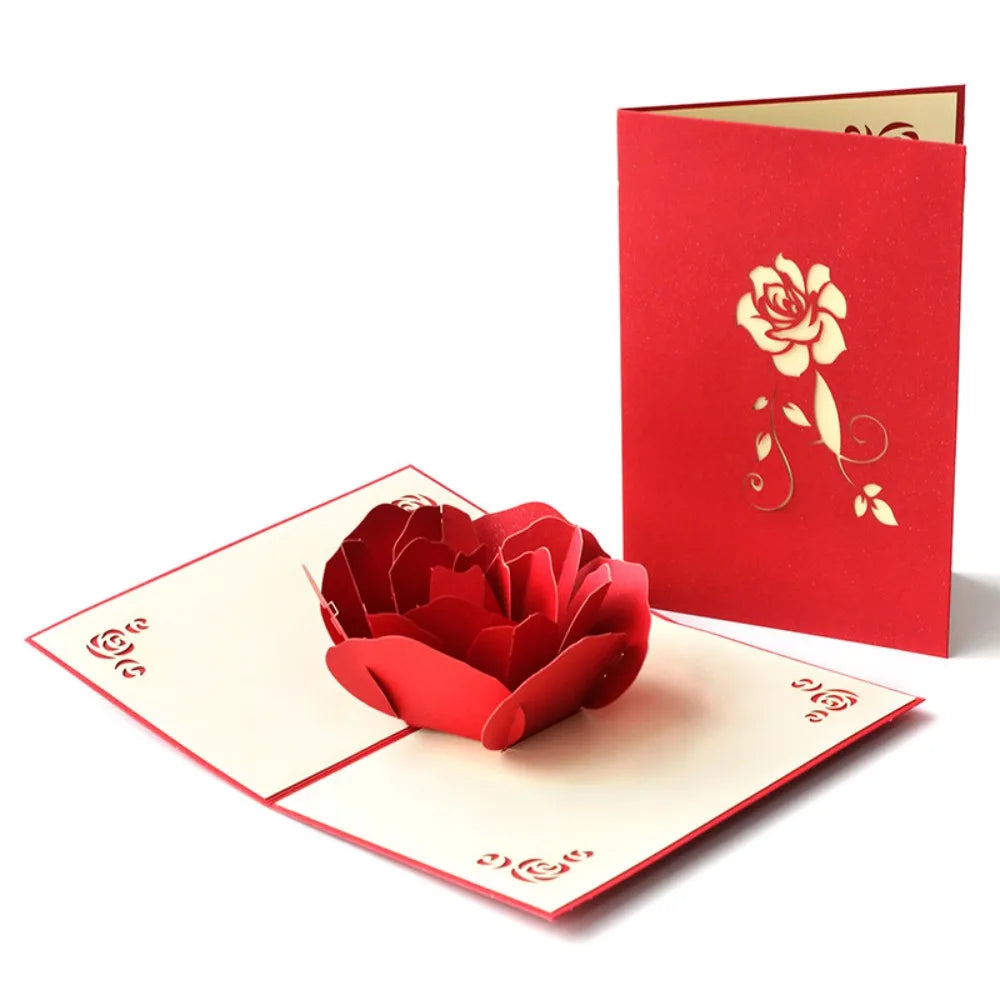 3D Pop-Up Love Card – Romantic Wedding Greeting Postcard