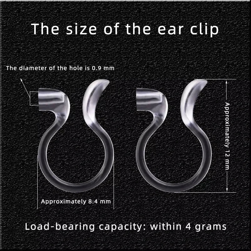 Clear U-Shaped Clip-On Earring Bases | 2 PCS DIY Jewelry Making
