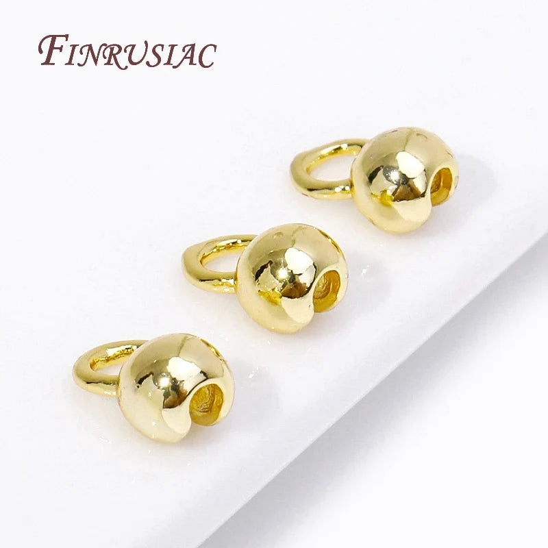 18K Gold Plated Clam Shell Bead Tips & Crimp Findings | 10/20 Pcs