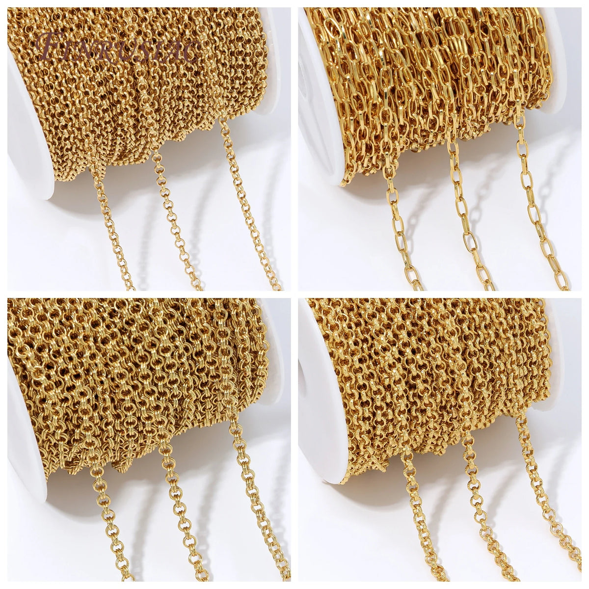 18K Gold Plated Oval Cable Chain Bulk Spool | DIY Jewelry