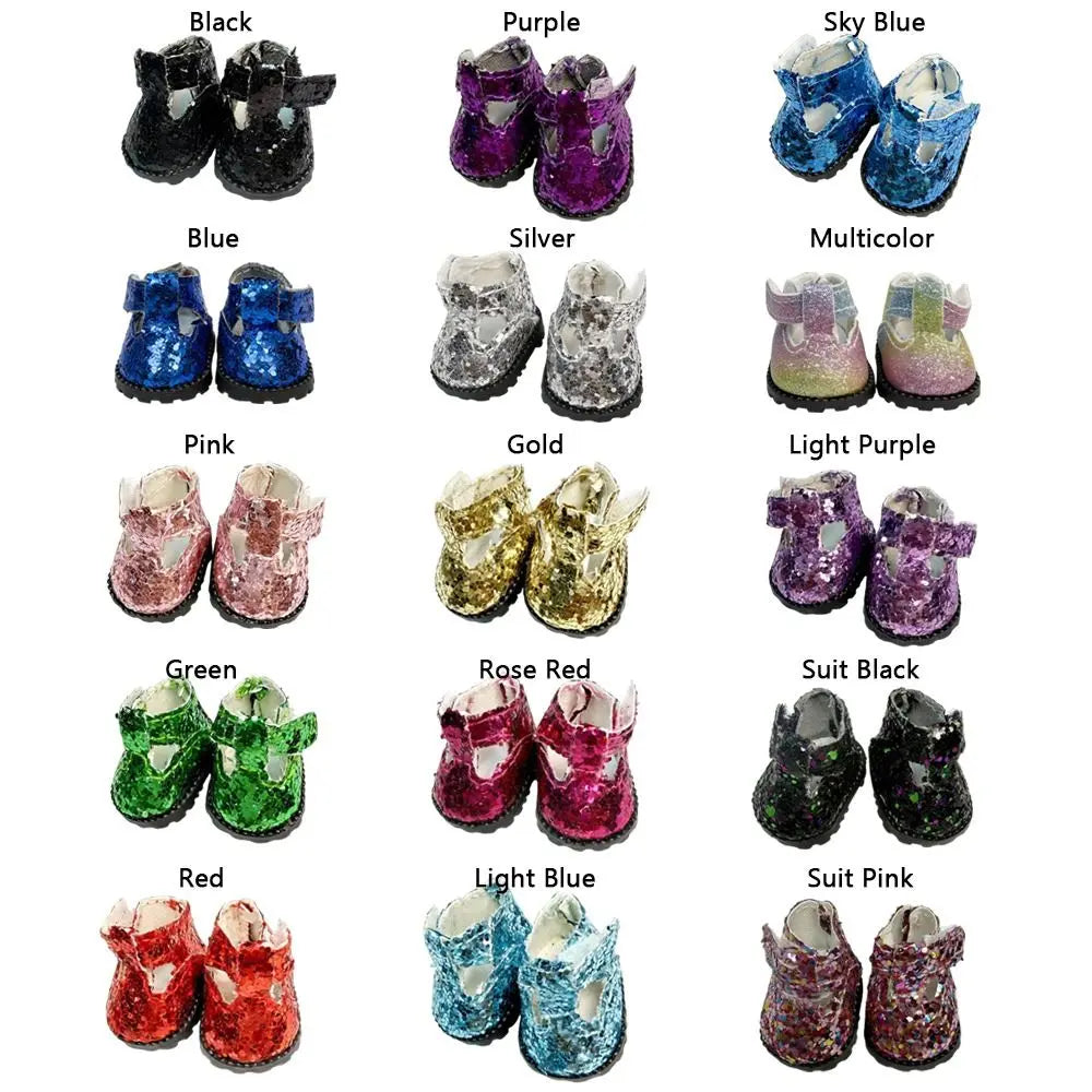 Miniature Sequin Doll Shoes 3.5cm | 1/6 Scale Dress-Up Gift