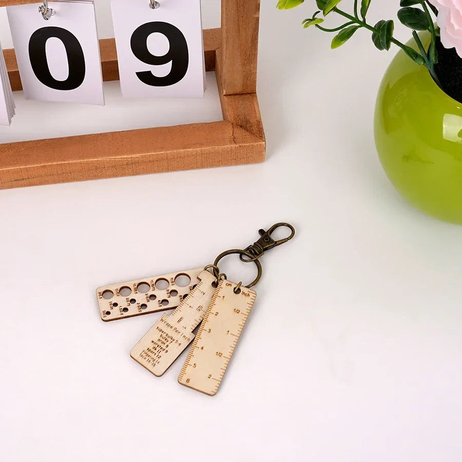 Bamboo Knitting Stitch Marker & Ruler Set – Wood Yarn Tools