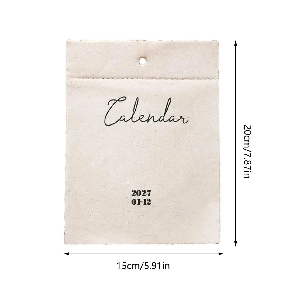 2027 Canvas Wall Calendar – Wabi Sabi Monthly Planner