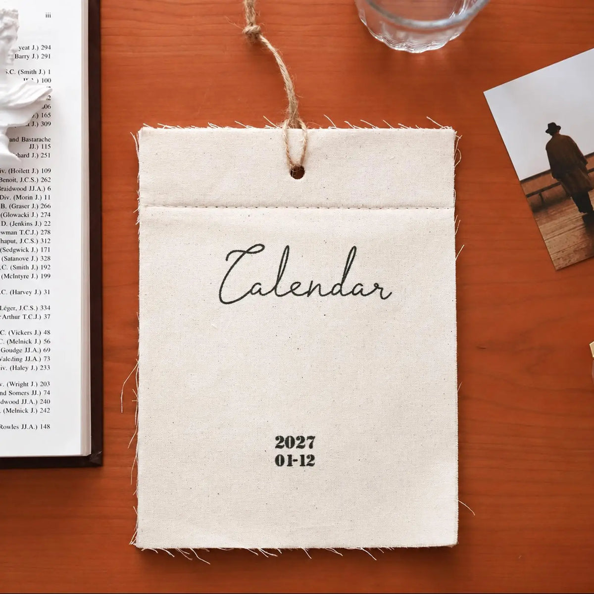 2027 Canvas Wall Calendar – Wabi Sabi Monthly Planner