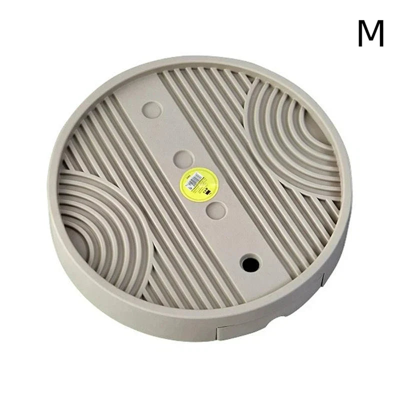 Round Caster Flower Pot Tray with Drainage – 3 Sizes