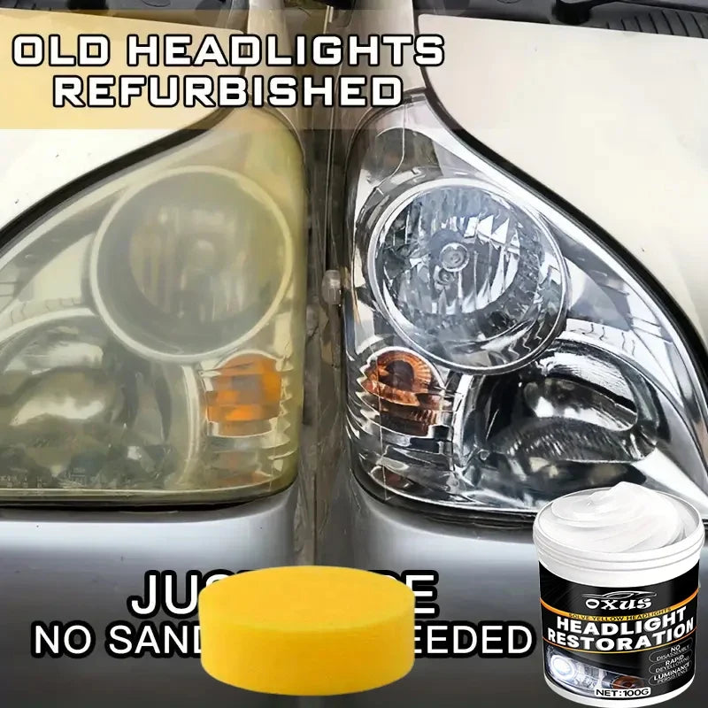 Car Headlight Restoration Kit – Polish & Oxidation Remover