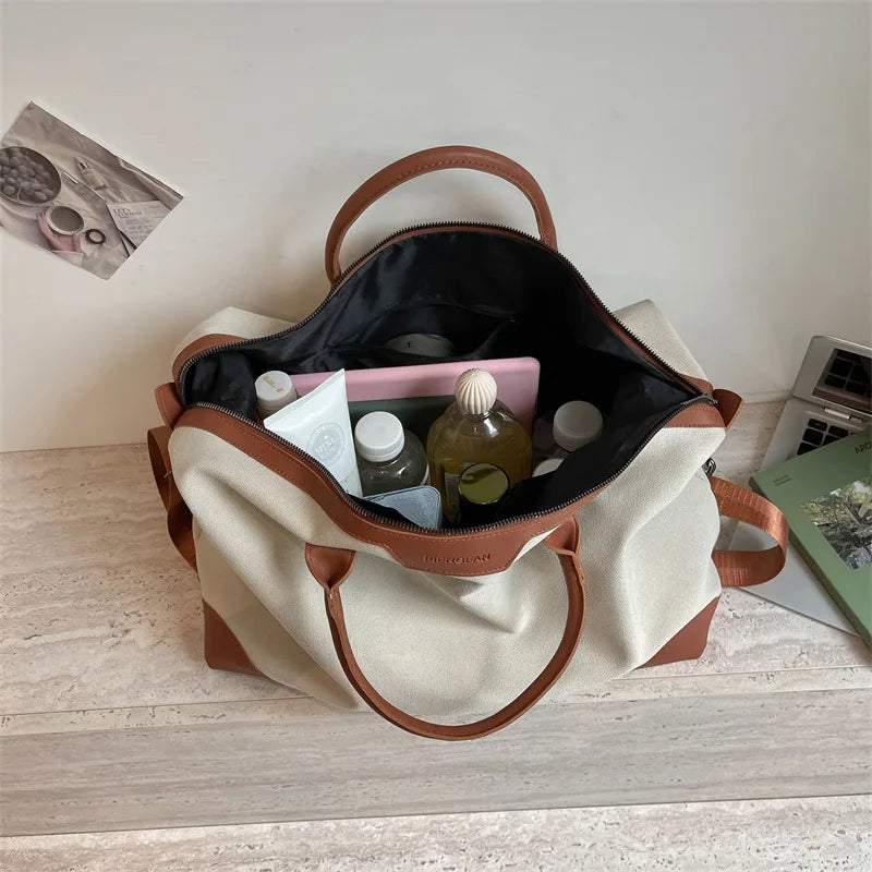 Women's Oxford Cloth Travel & Gym Bag – Large Capacity