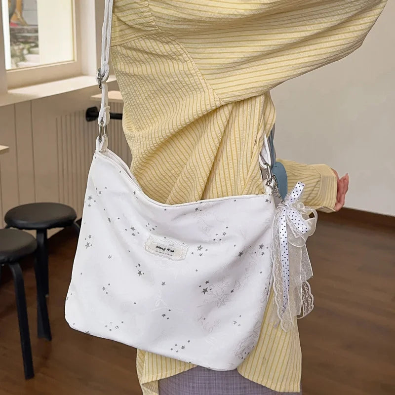 Bowknot Tote Bag – Aesthetic Crossbody Handbag for Women