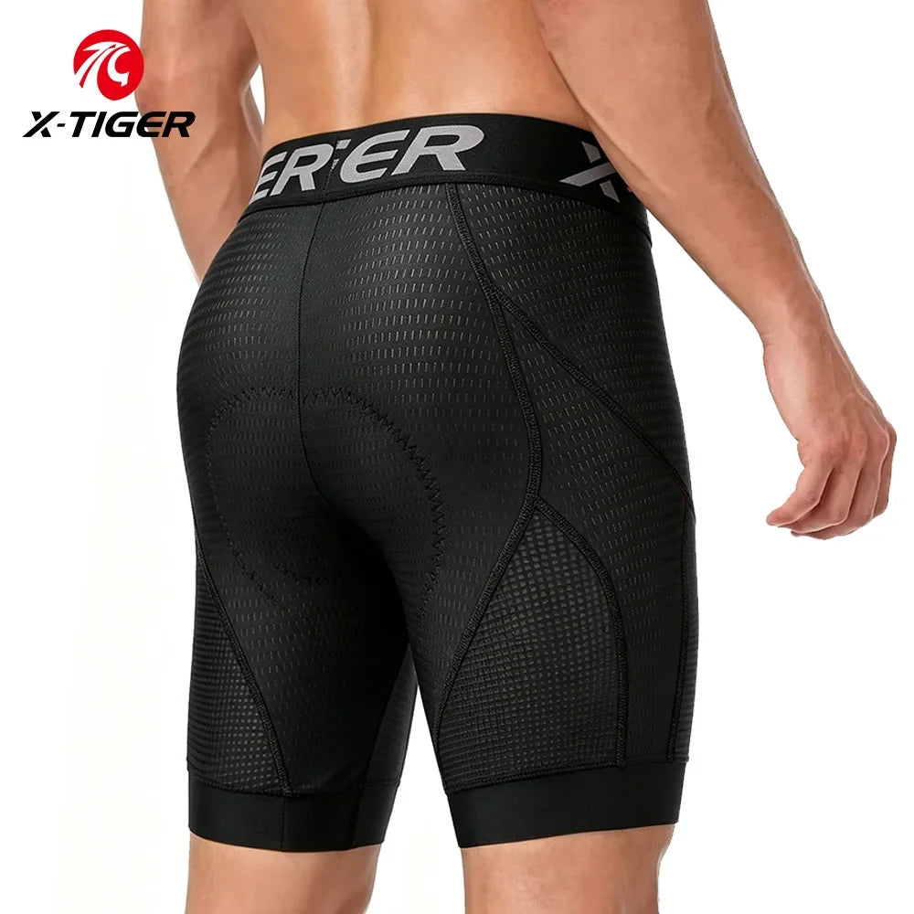 X-TIGER Men's Gel Padded MTB Cycling Shorts | Quick-Dry UV
