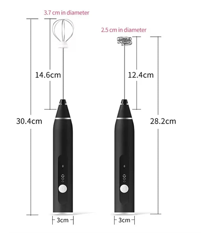 USB Rechargeable Electric Milk Frother Wand | Coffee Foam Maker