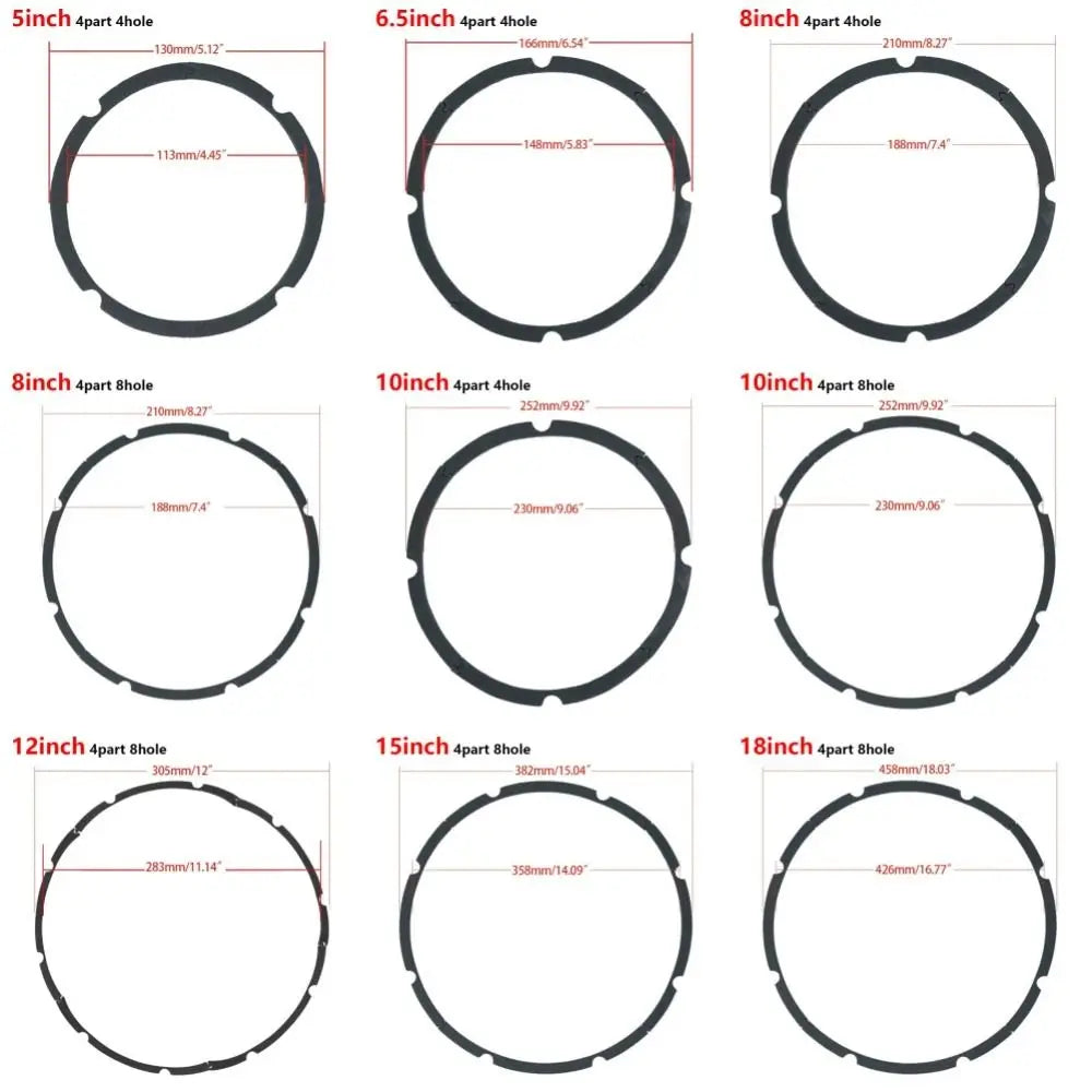 EVA Speaker Foam Gasket Ring 4–18 Inch Woofer Sponge Strip