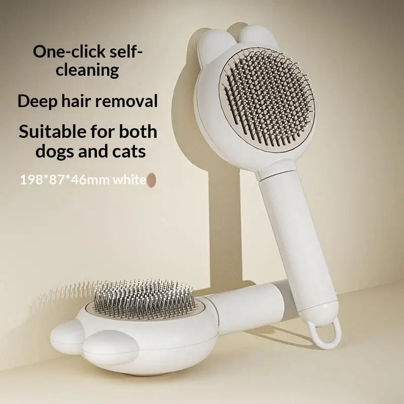 Self-Cleaning Pet Grooming Brush for Dogs & Cats