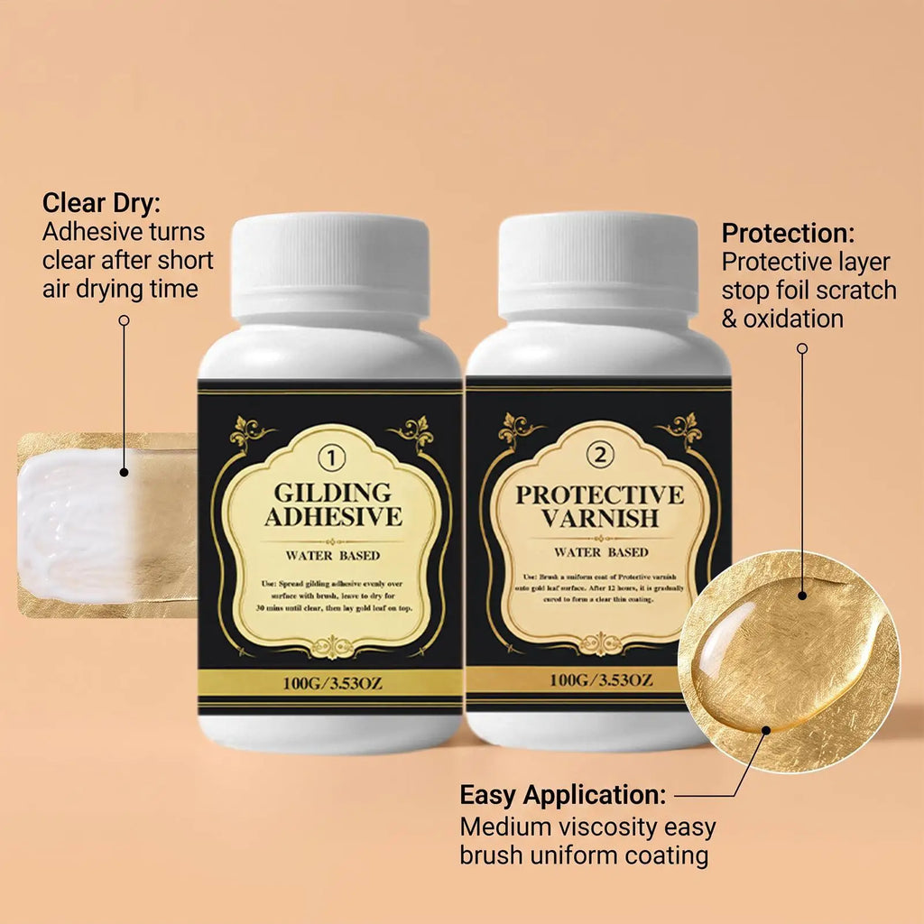 Water-Based Gold Leaf Gilding Adhesive Kit – DIY Crafts