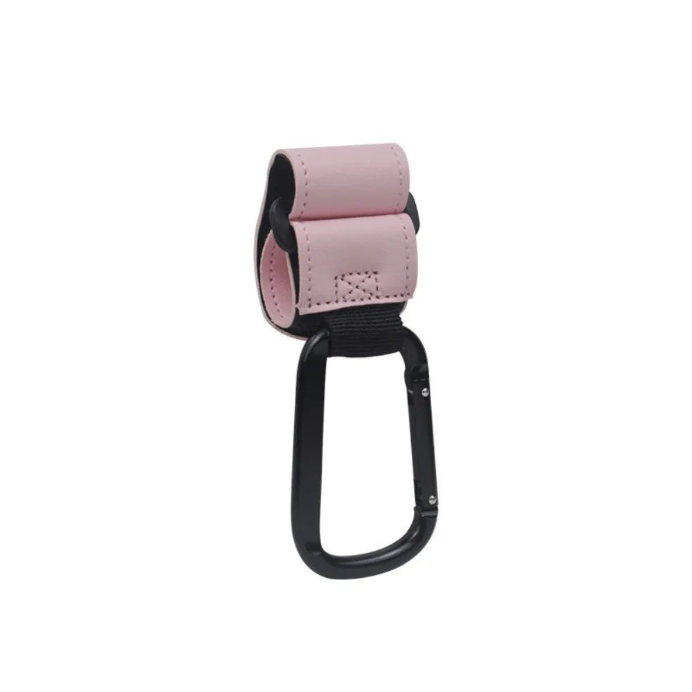 Universal Adjustable Stroller Hook | Brown Carabiner Clip