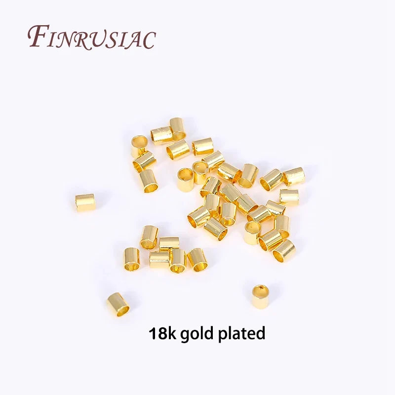 14K/18K Gold Plated 2mm Tube Crimp Beads – Jewelry Findings