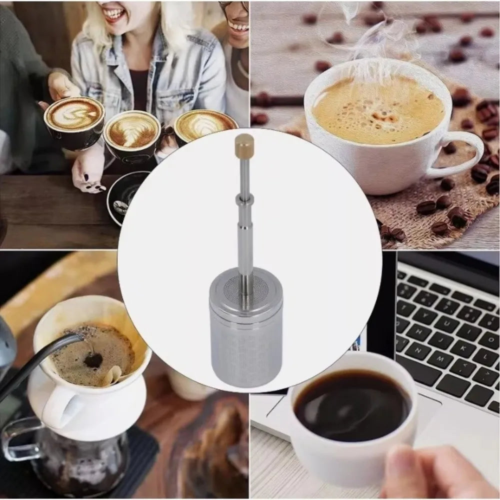 Press Tea & Coffee Infuser – Fine Mesh, Extended Handle
