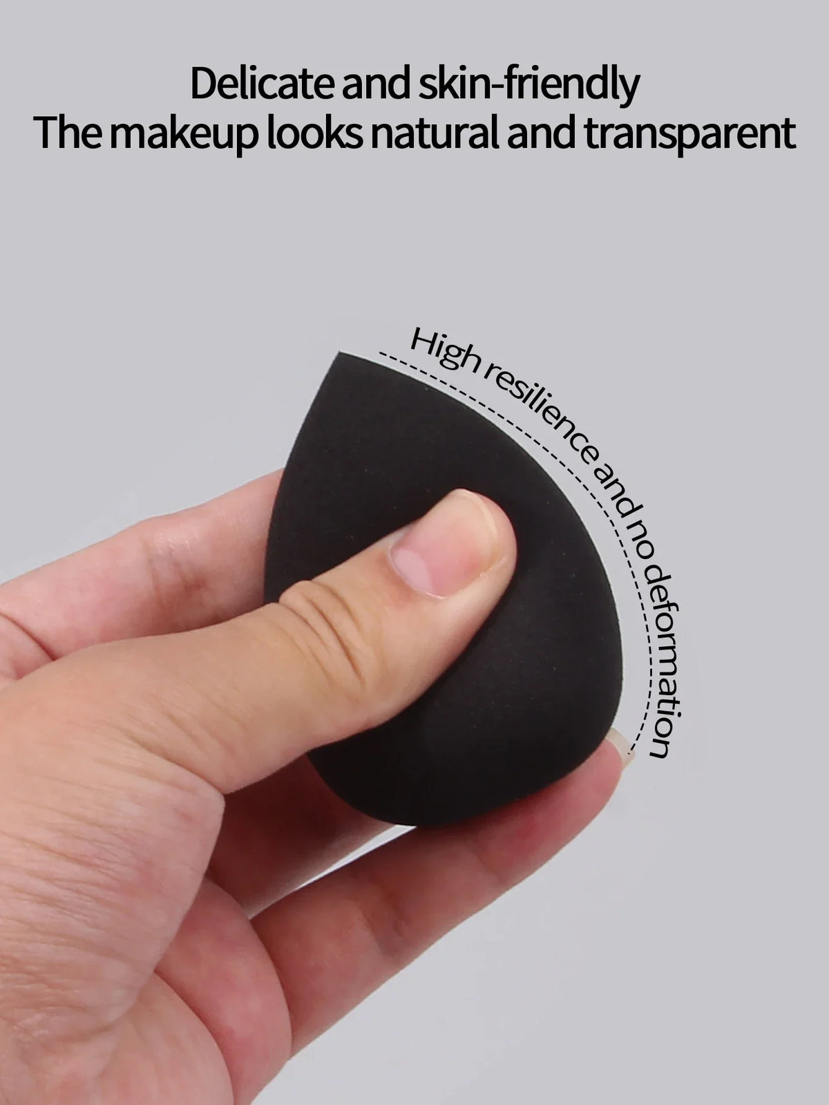 12-Piece Black Beauty Egg Makeup Sponge Set – Dry & Wet