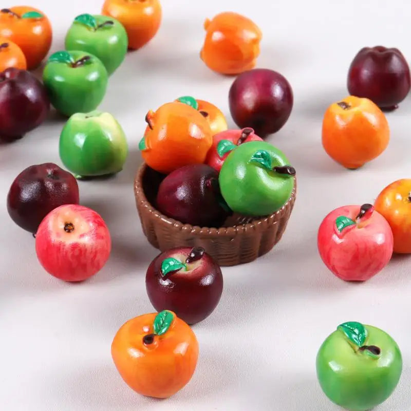 10Pcs Miniature Fruit 3D Resin Models DIY Dollhouse Accessory