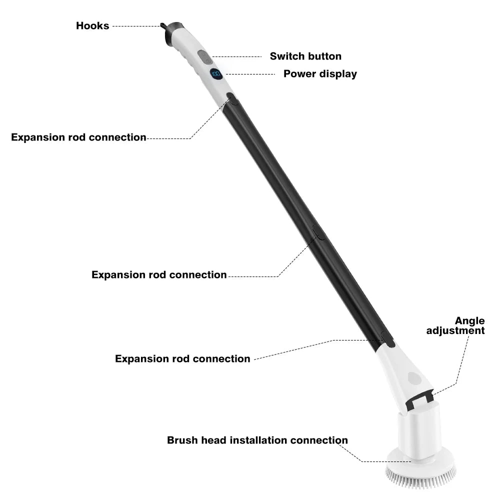 Yeda Electric Cleaning Brush – IP68 Waterproof 100W Scrubber