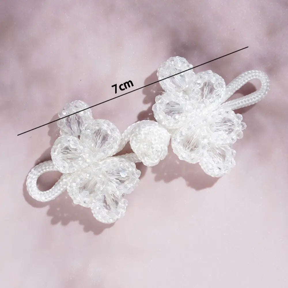 Chinese Style Beaded Shank Buttons for DIY Sewing | 1 Pair