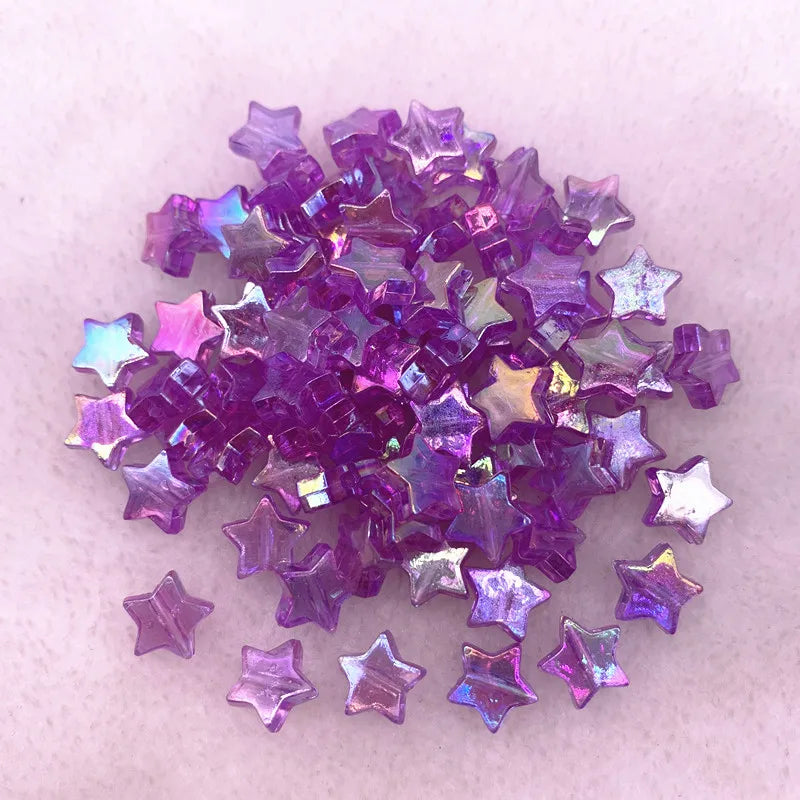 20pcs 11mm AB Star Acrylic Spacer Beads for DIY Jewelry Making