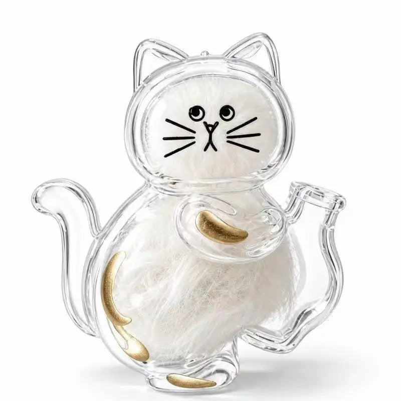 Cat Shaped Fridge Magnet with Pet Fur Keepsake Storage