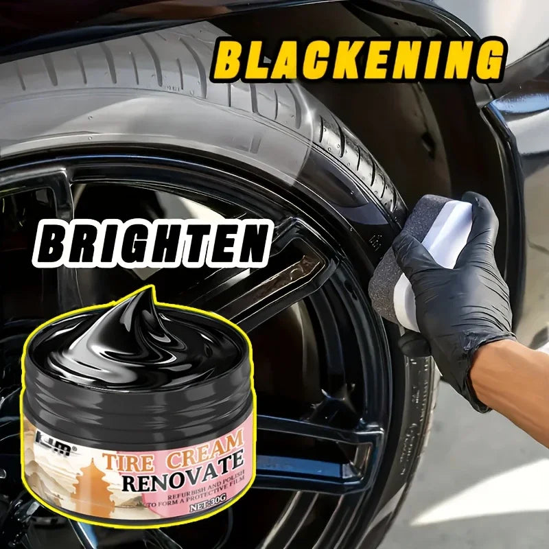 KJM Tire & Rubber Restoration Wax – Black Shine 30g