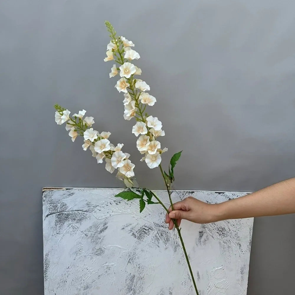Pink Artificial Larkspur Silk Flowers – 2-Fork Faux Floral Stems